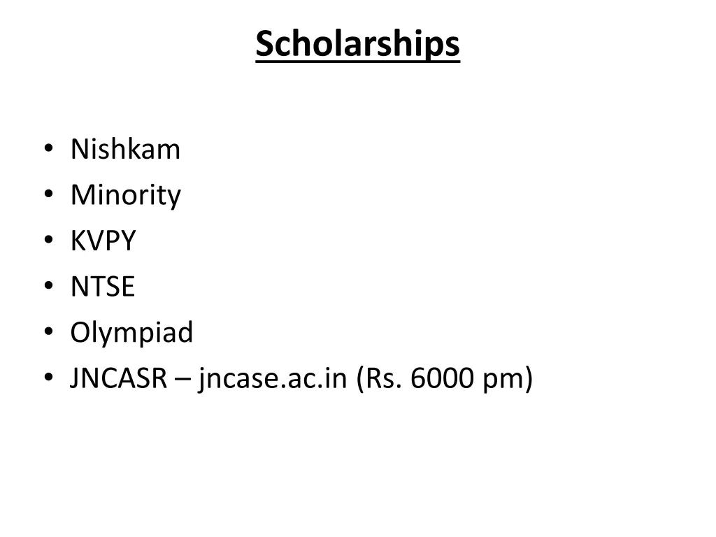 scholarships