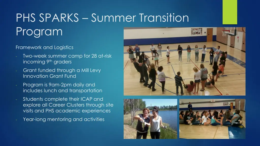 phs sparks summer transition program