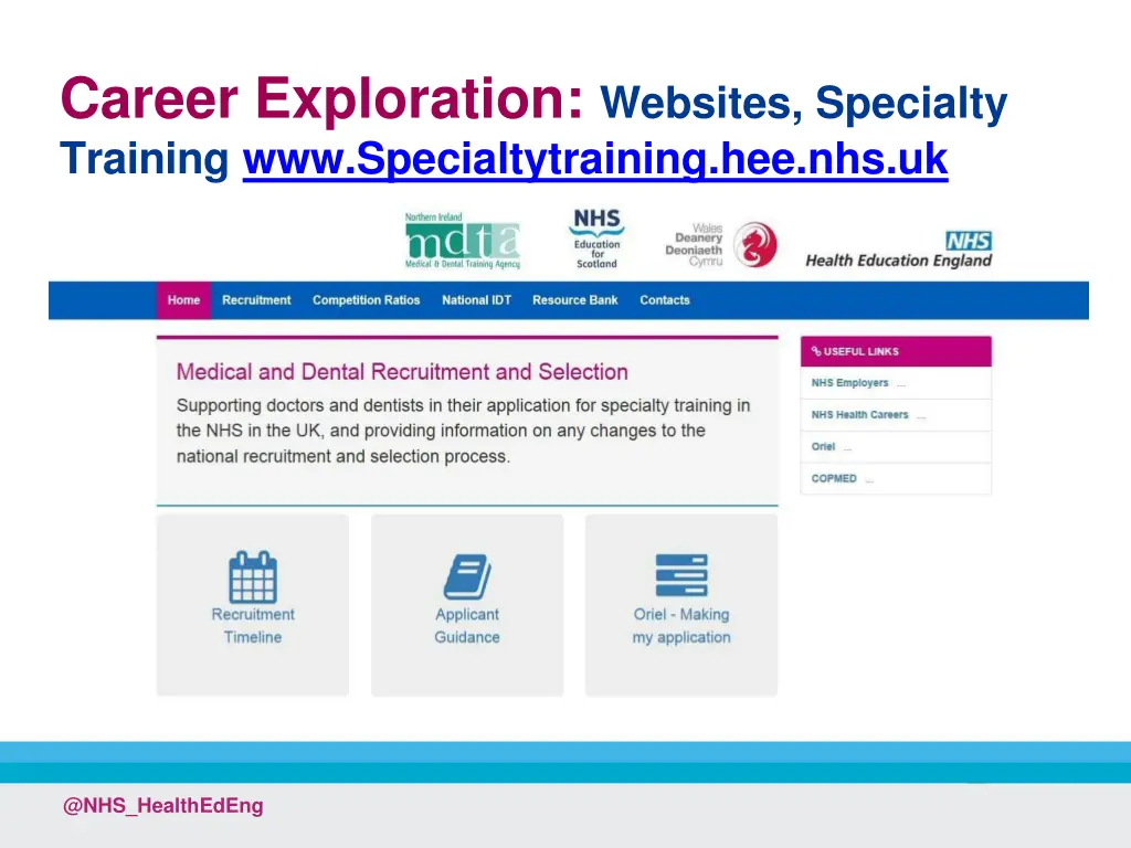 career exploration websites specialty training