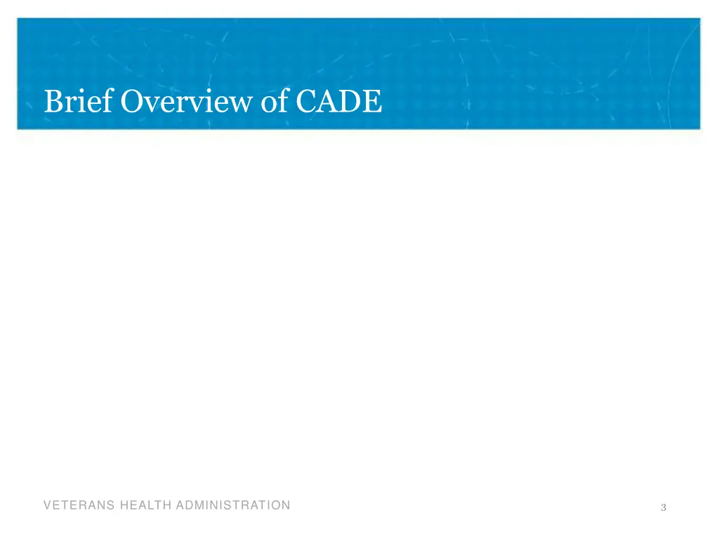 brief overview of cade