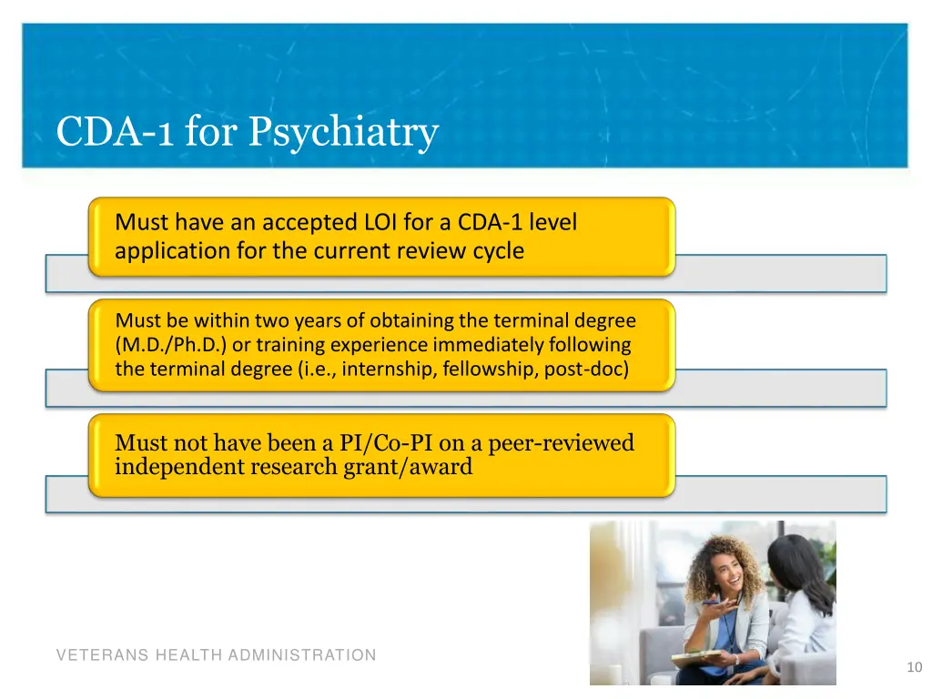 cda 1 for psychiatry