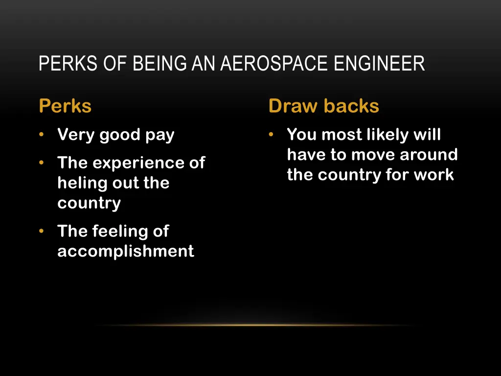 perks of being an aerospace engineer