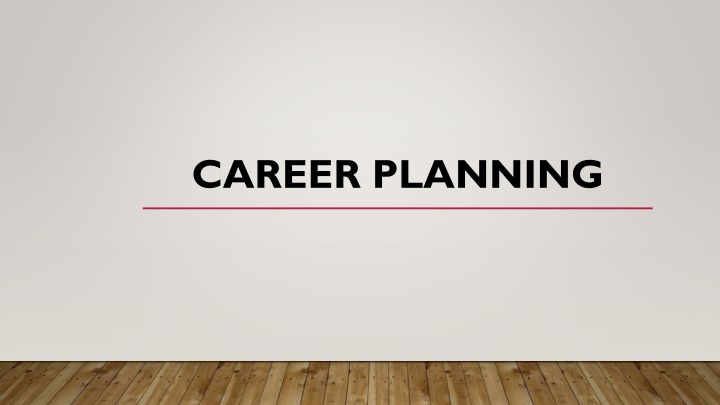 career planning