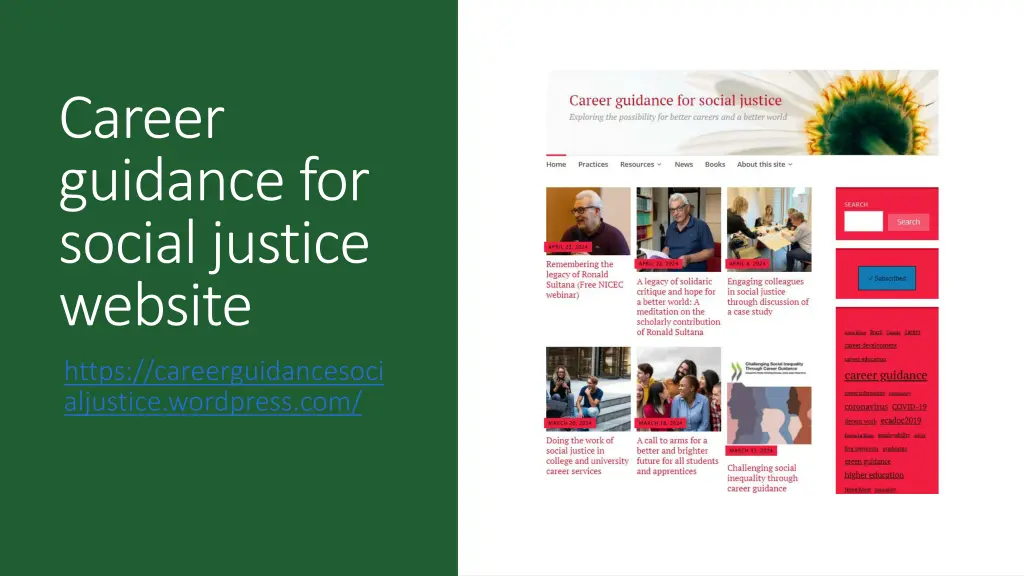 career guidance for social justice website