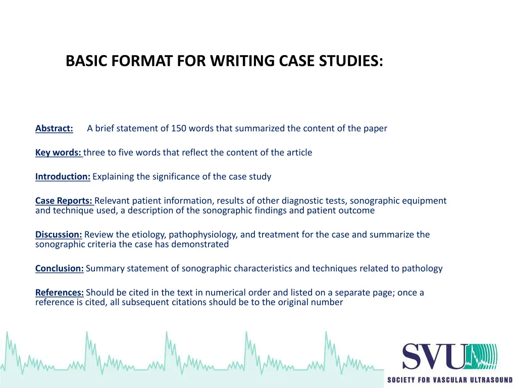 basic format for writing case studies