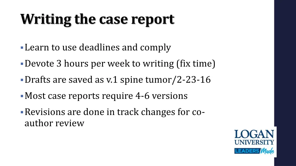 writing the case report 2