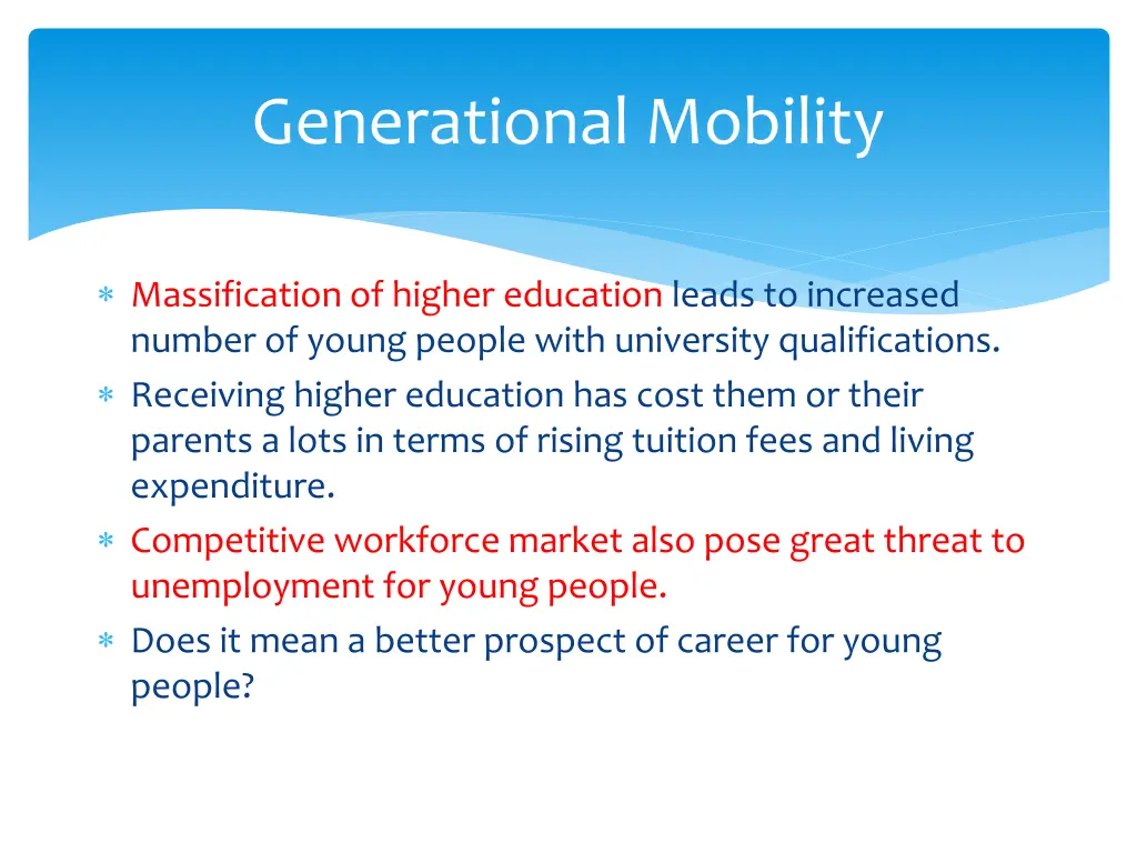 generational mobility