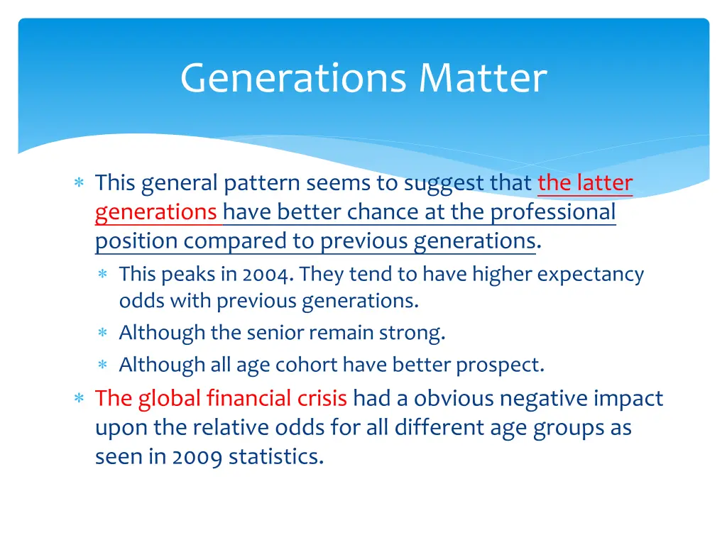 generations matter 1