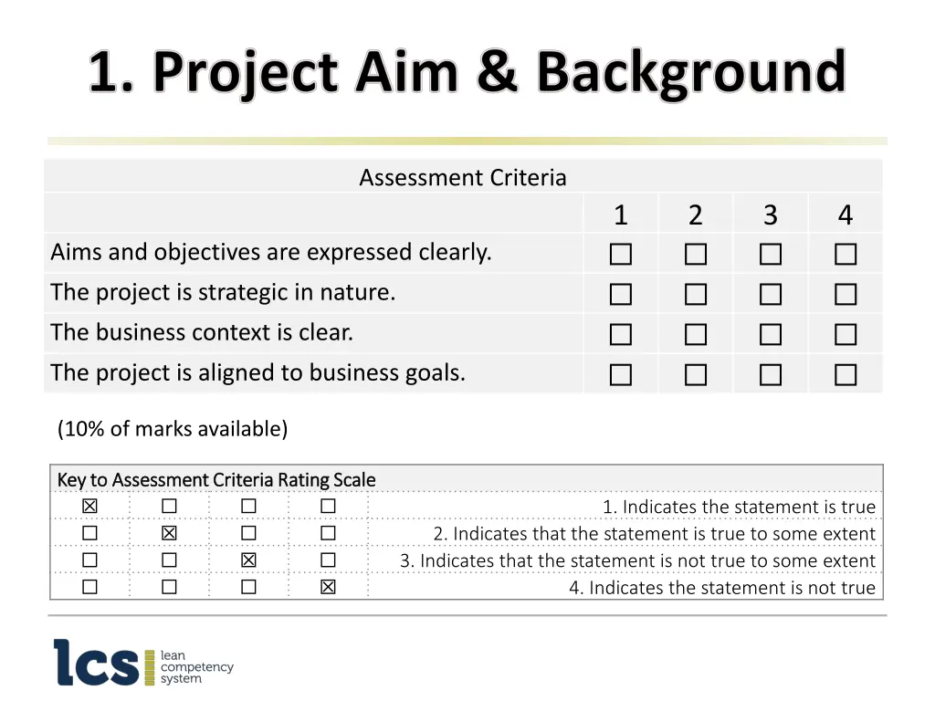 assessment criteria