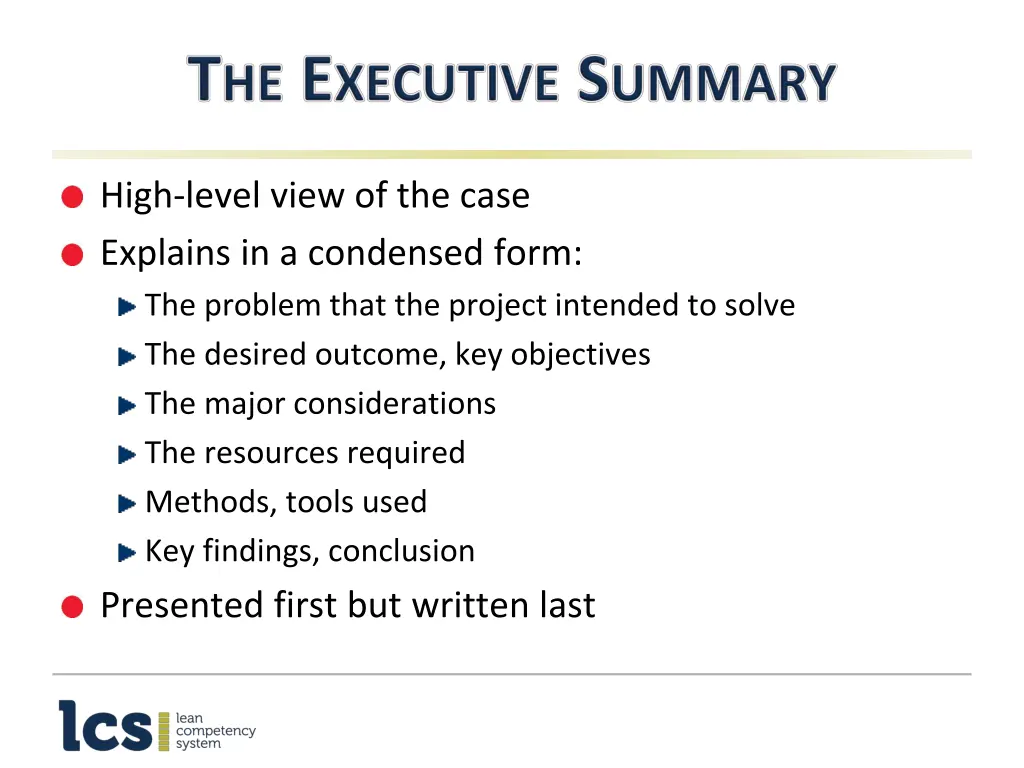 high level view of the case explains