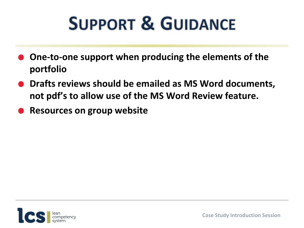 one to one support when producing the elements