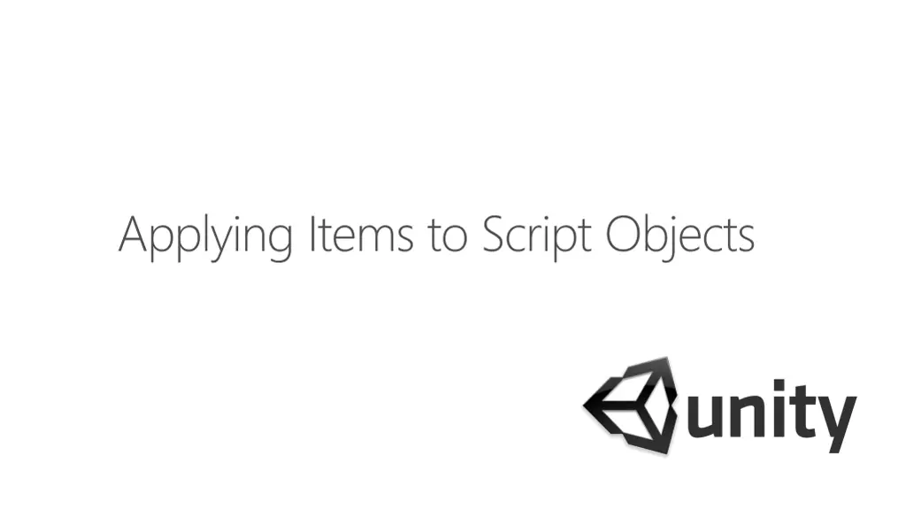 applying items to script objects