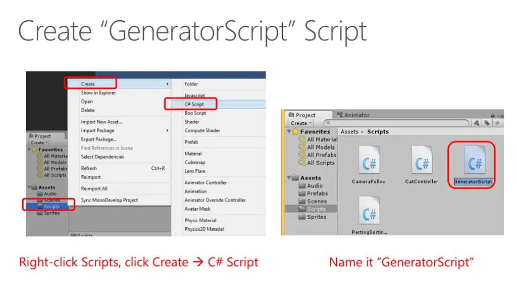 create generatorscript script