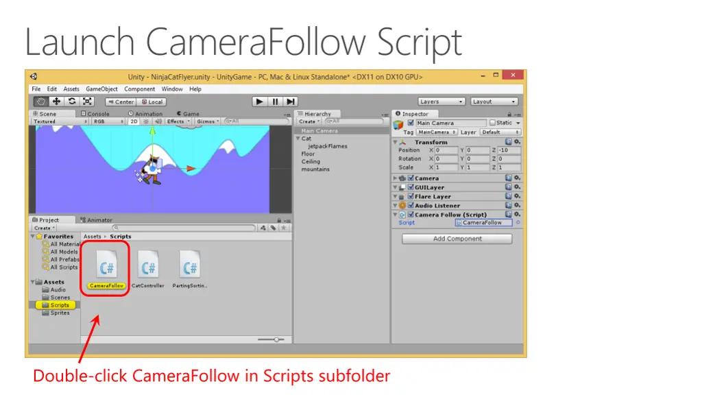 launch camerafollow script