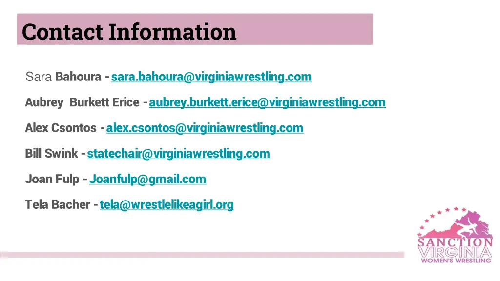 contact information