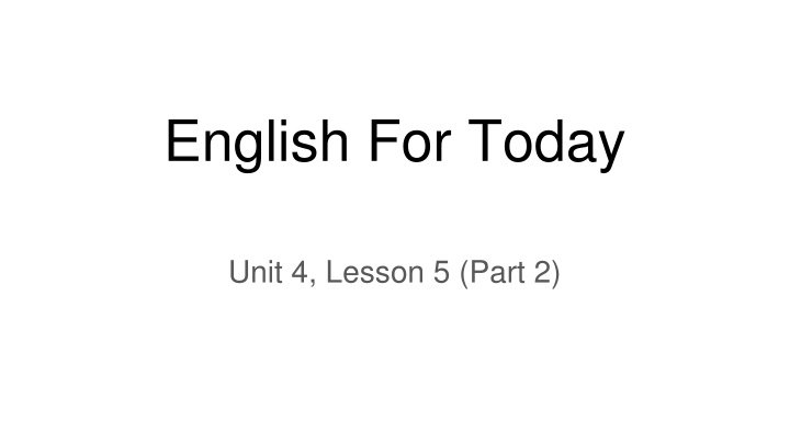 english for today