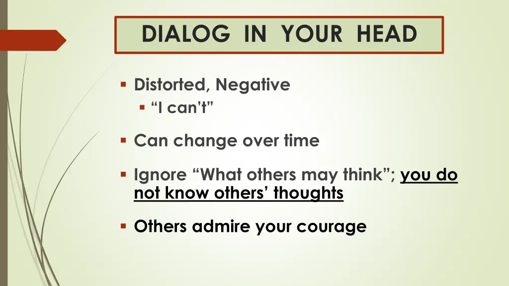 dialog in your head