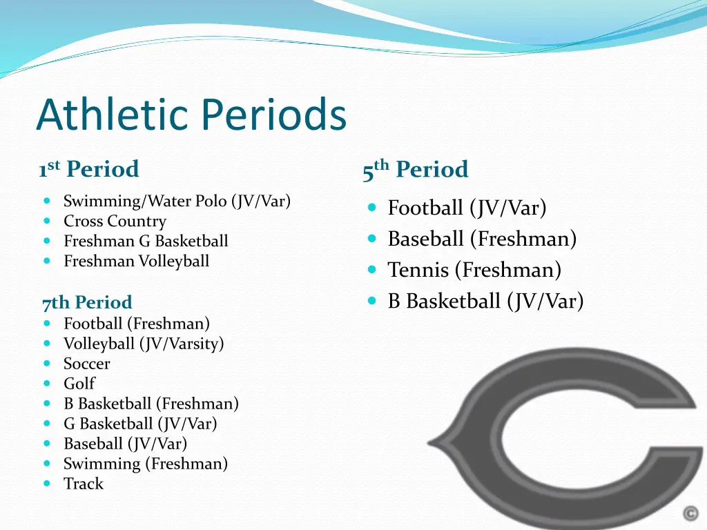 athletic periods