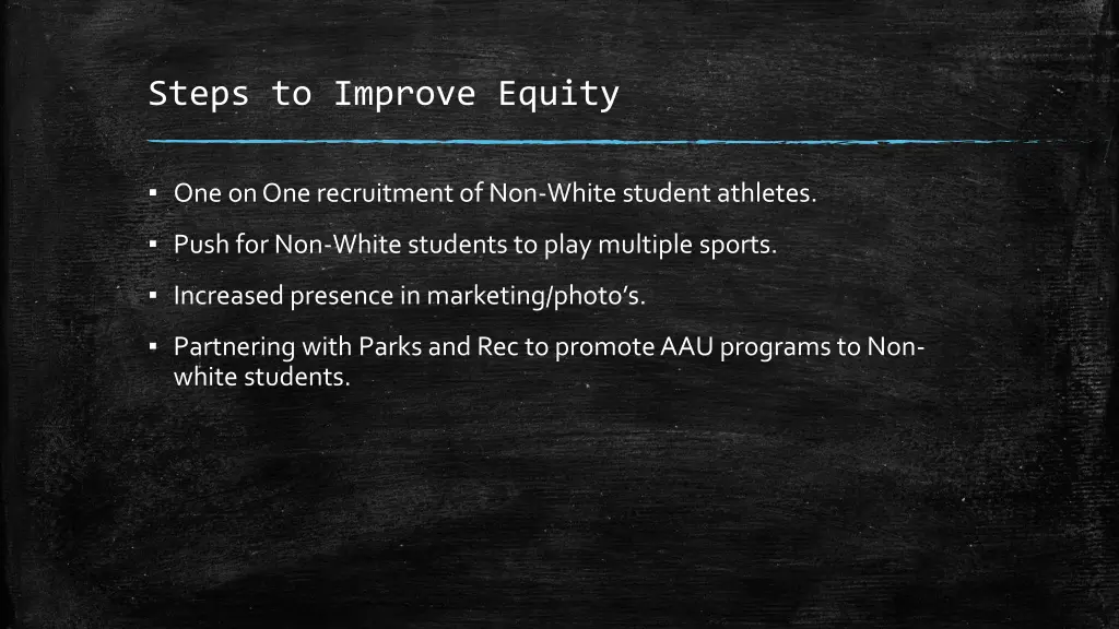 steps to improve equity