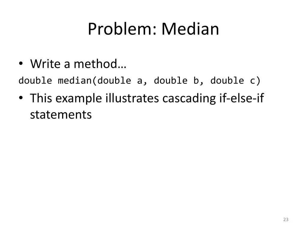 problem median