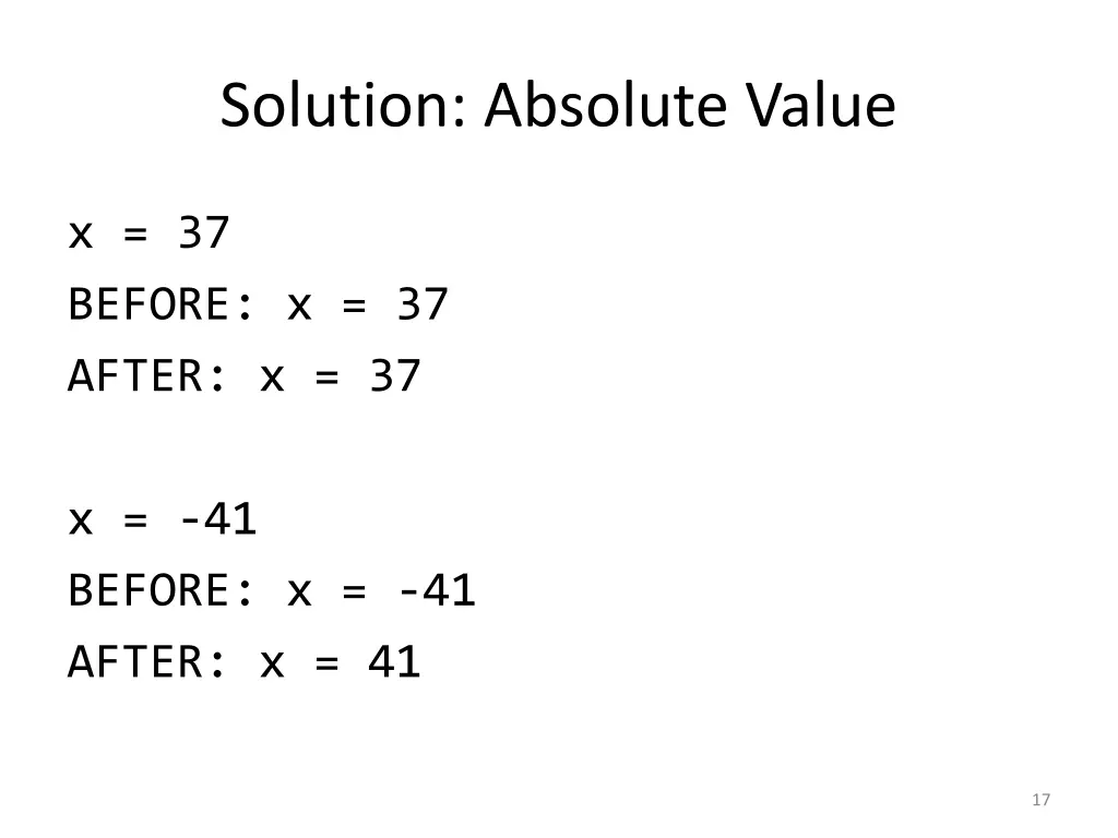 solution absolute value 1