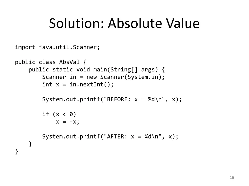 solution absolute value