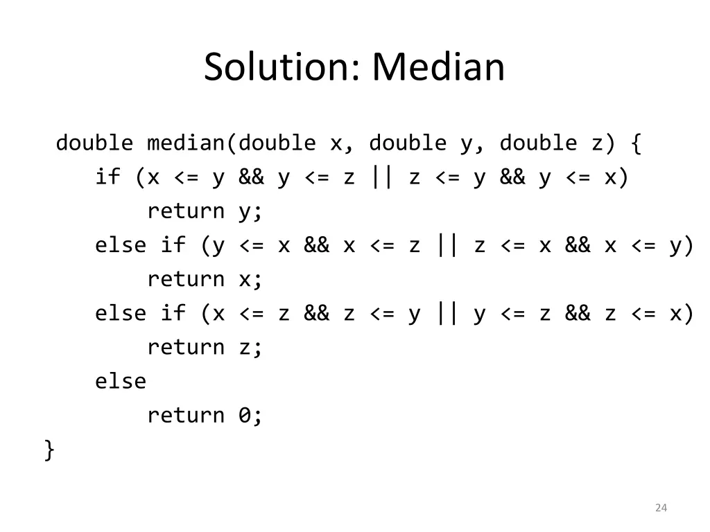 solution median