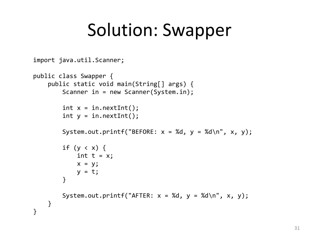 solution swapper