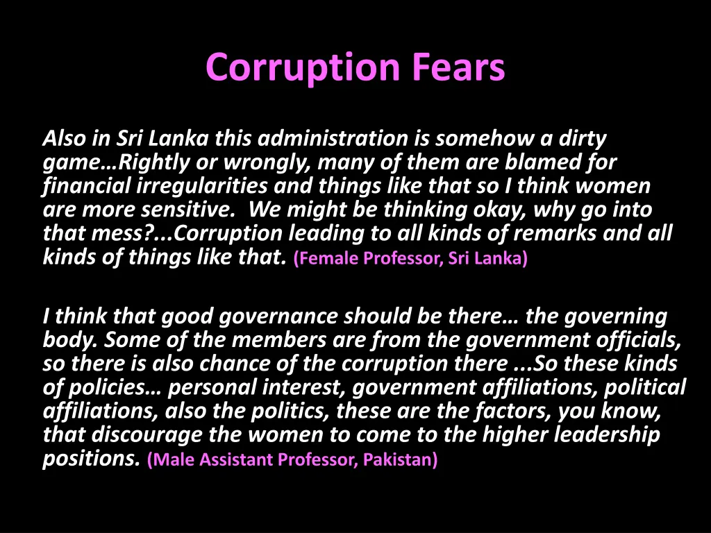 corruption fears