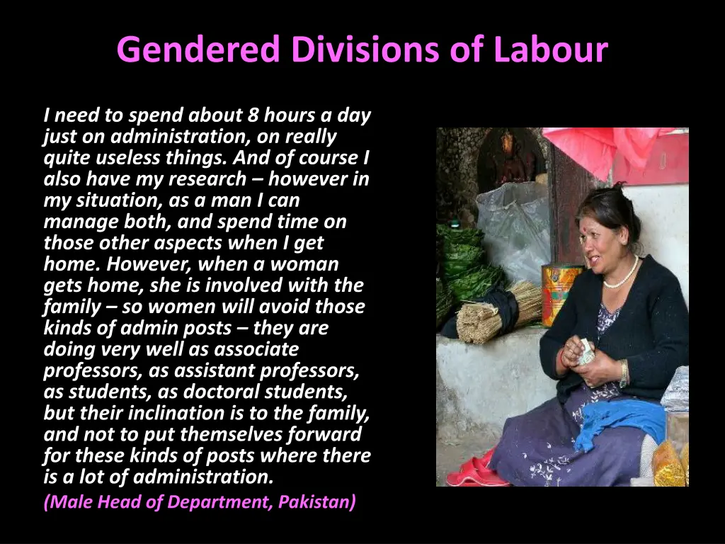 gendered divisions of labour