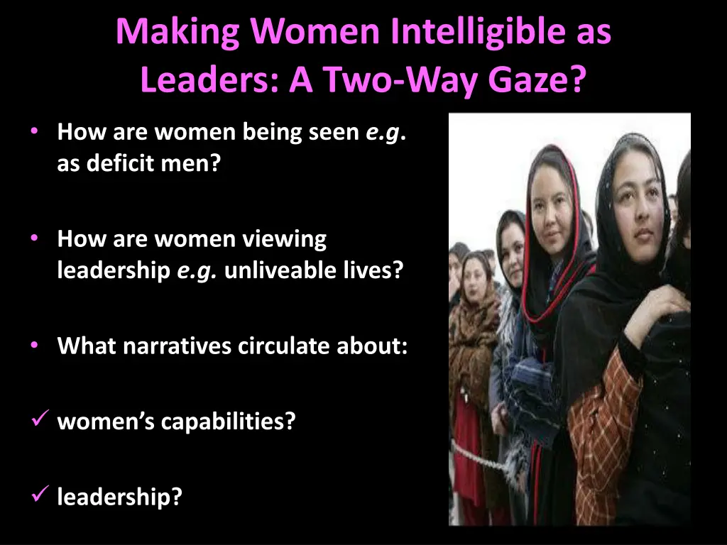 making women intelligible as leaders