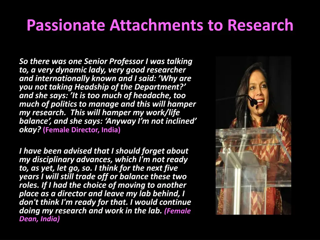 passionate attachments to research