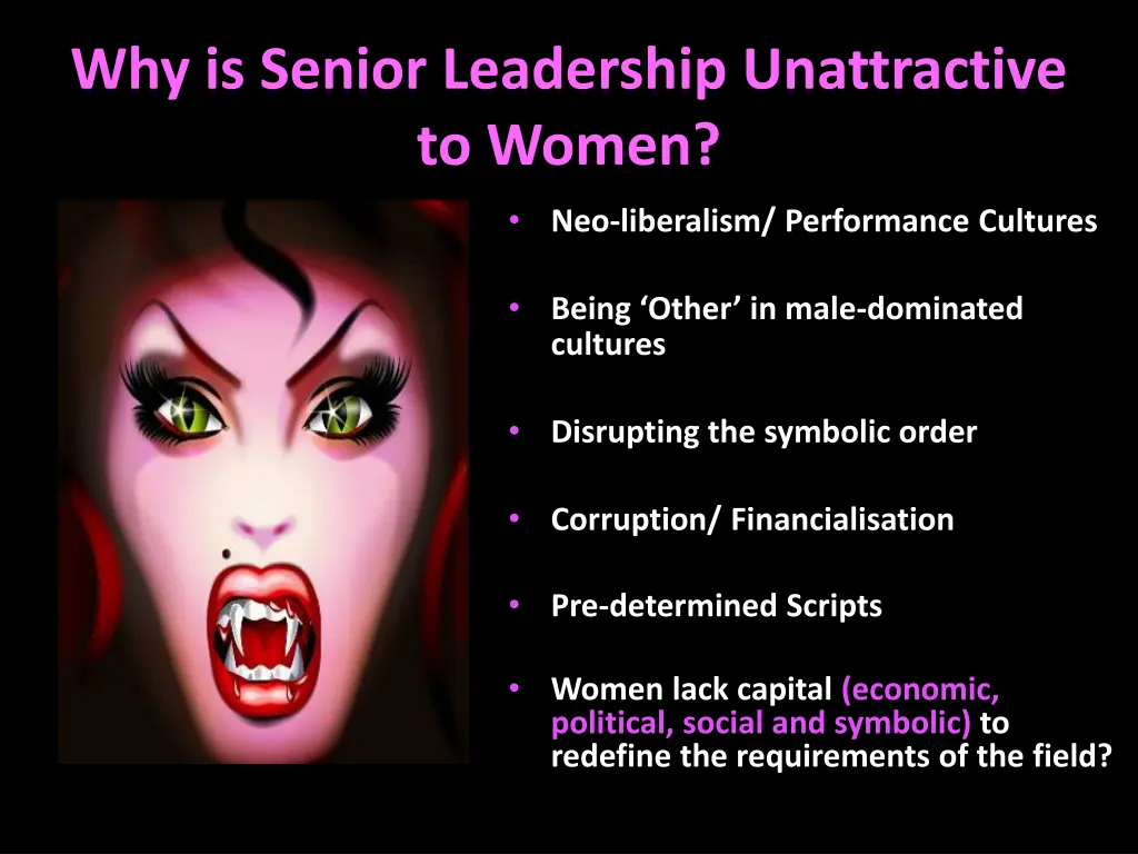 why is senior leadership unattractive to women