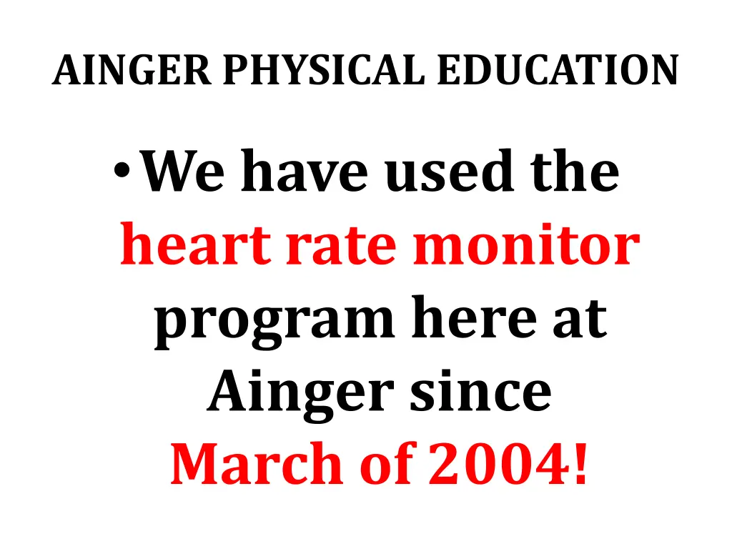 ainger physical education