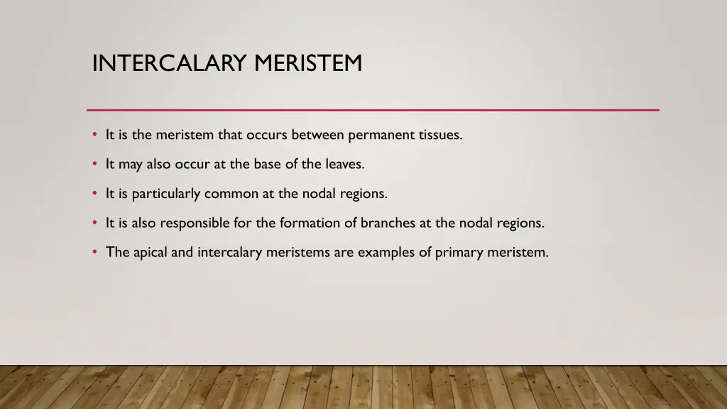 intercalary meristem