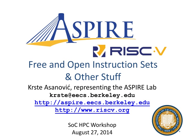 free and open instruction sets other stuff krste