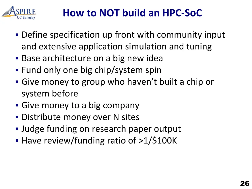 how to not build an hpc soc