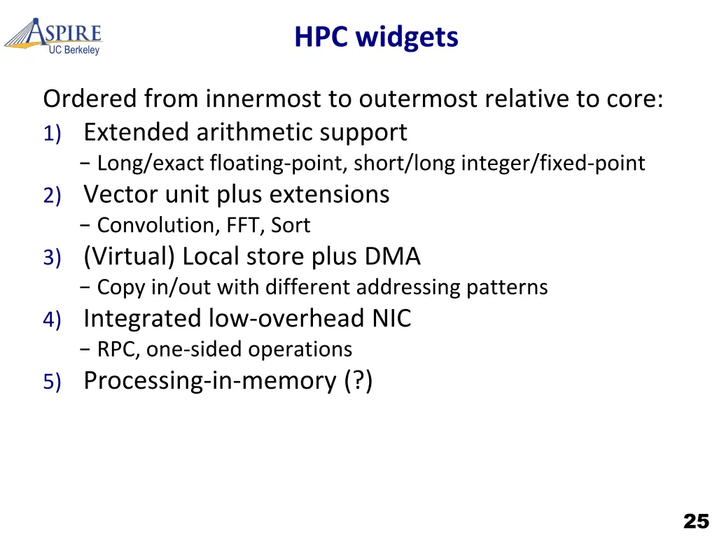 hpc widgets