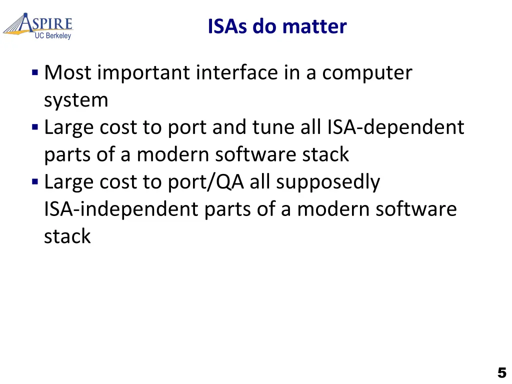 isas do matter