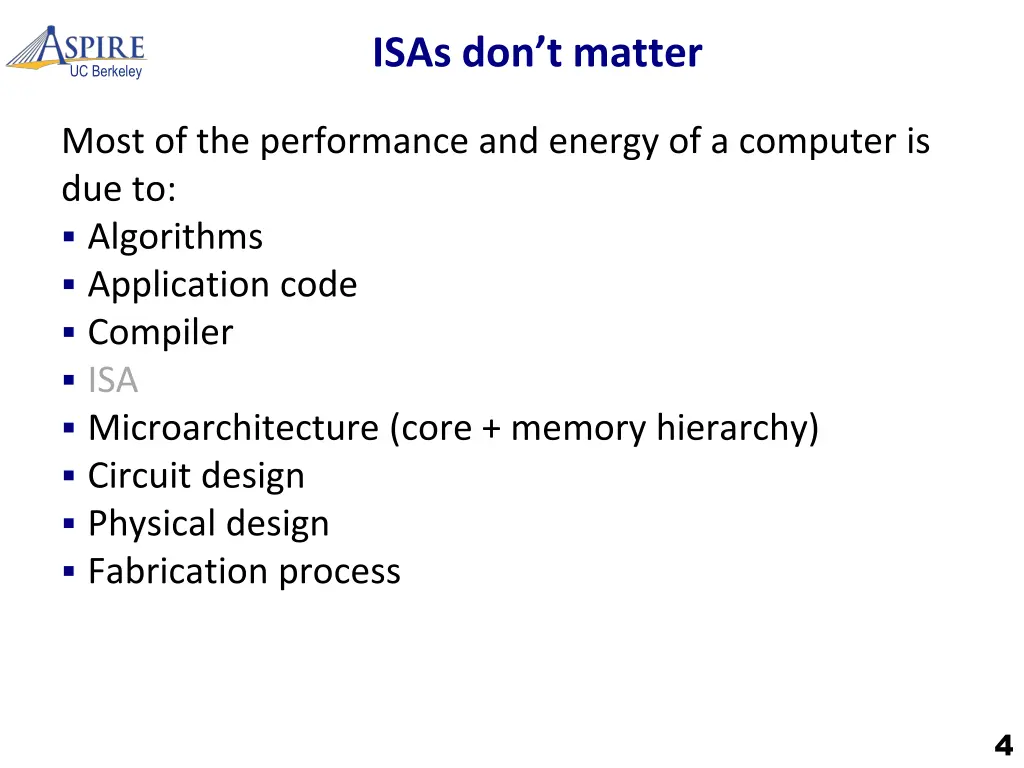 isas don t matter