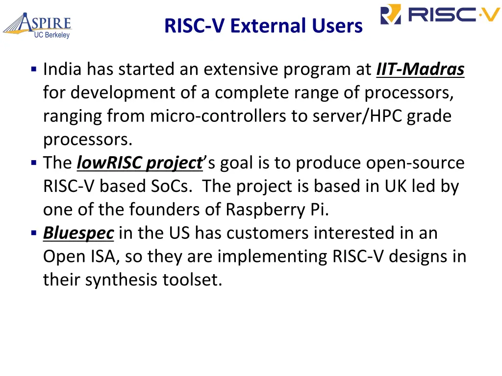 risc v external users