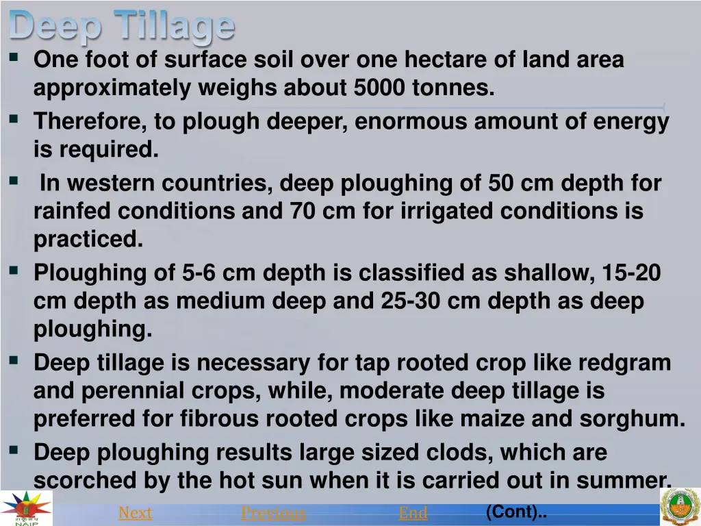 one foot of surface soil over one hectare of land