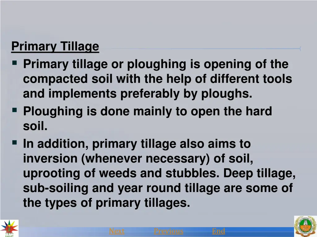 primary tillage primary tillage or ploughing