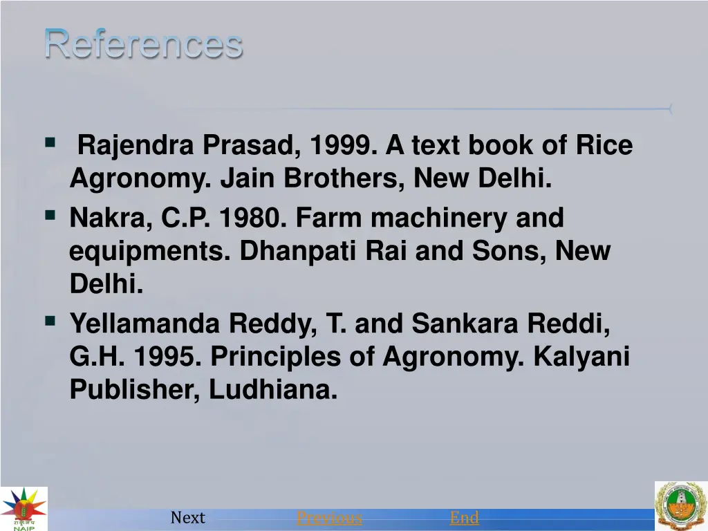 rajendra prasad 1999 a text book of rice agronomy