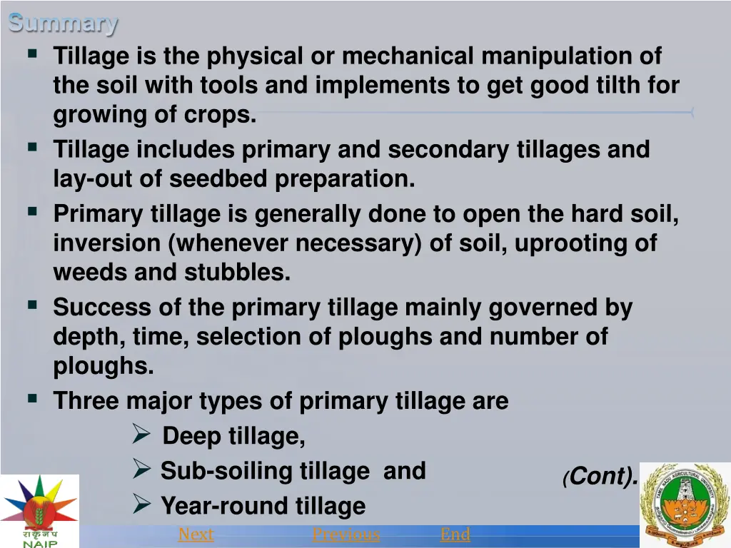 tillage is the physical or mechanical