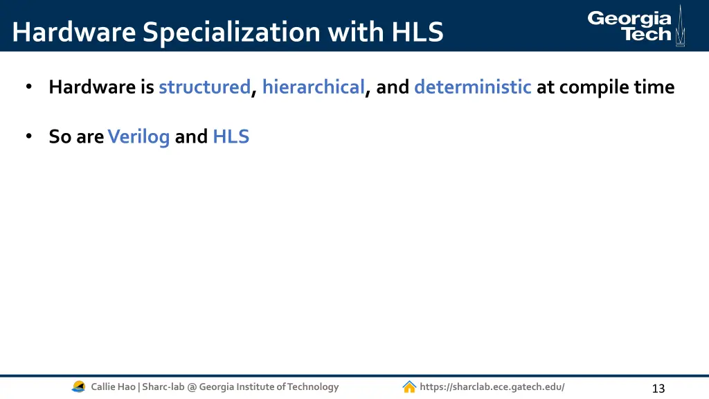 hardware specialization with hls 1