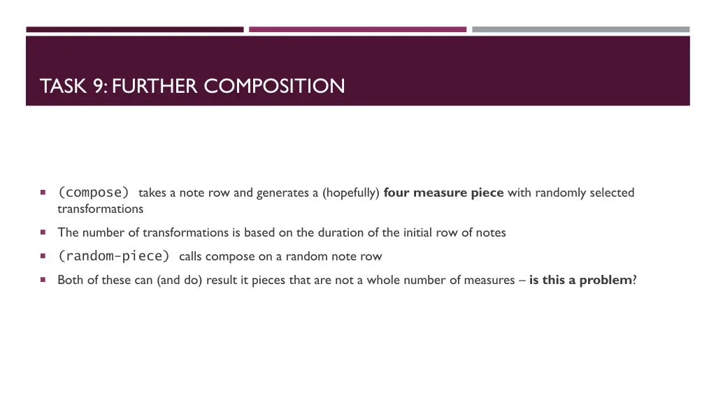 task 9 further composition