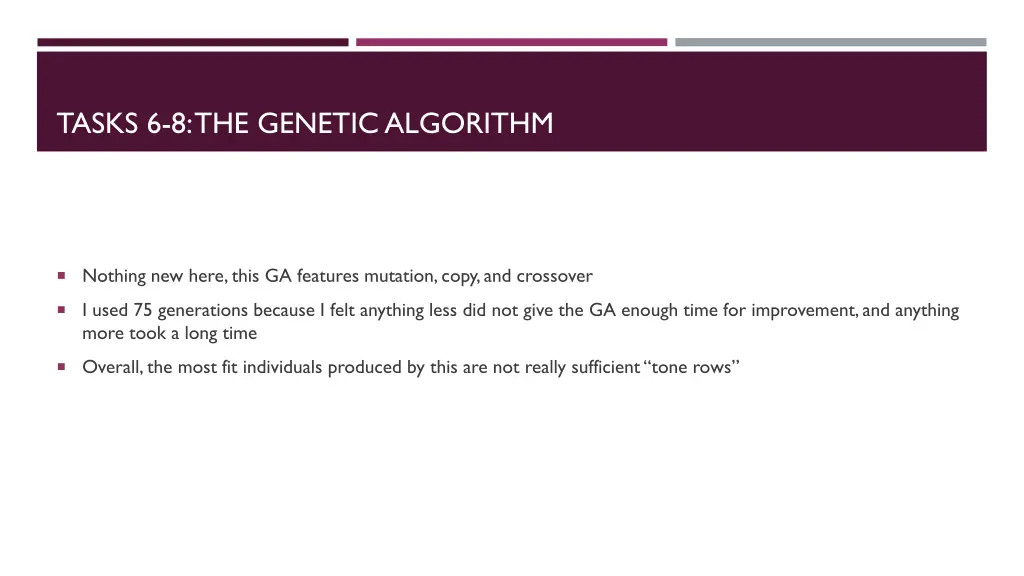 tasks 6 8 the genetic algorithm