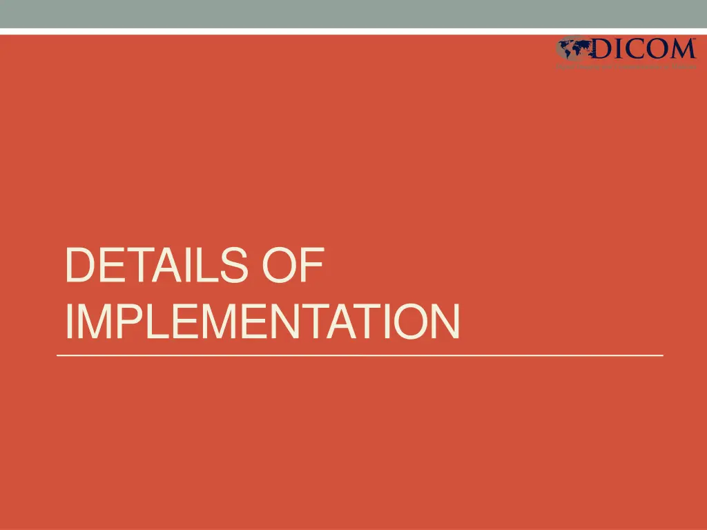 details of implementation