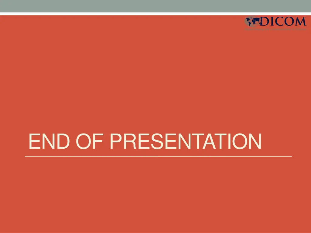 end of presentation